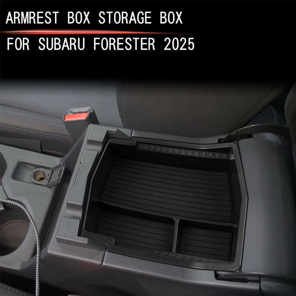 Car Armrest Storage Box For Subaru Forester 2024 2025 ABS plastic Center Console Organizer Tray Interior Decoration Accessories