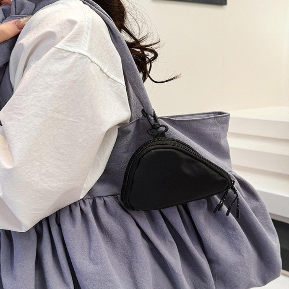 Multi-functional Triangle Coin Pouch Zipper Lipstick Storage Bag Simplicity Cash Wallet  Women