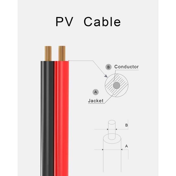 ALLPOWERS vers Anderson Power Pole Adaptateur Connecteur de câble de panneau solaire mâle et femelle Compatible120