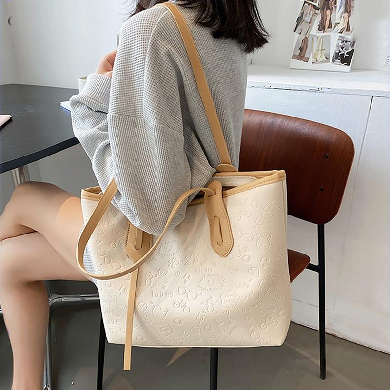 

Bags niche new women s bags tote bags spring and summer commuting leather women s large-capacity shoulder bags large bags