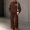 Women's Stylish Casual Long Sleeve Color 2 Piece Sweatsuit Set for Everyday Wear