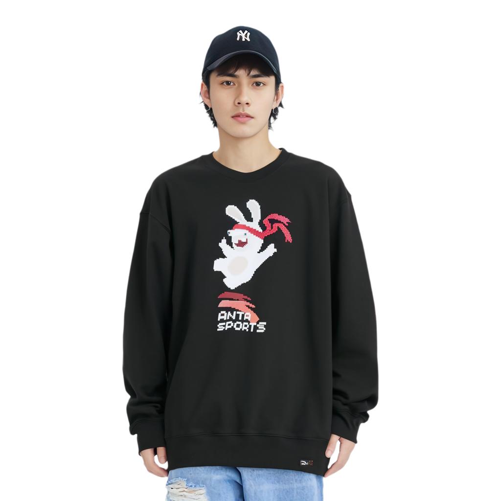 ANTA Sweatshirts Unisex Black Crew Neck Moderate Regular 172248706-4