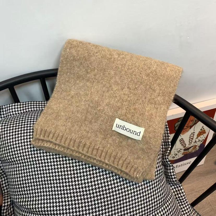 Highly Recommended! Korean Dongdaemun Knitted Wool-Blend Scarf - Winter Solid Color Korean Style Neckwear