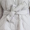 Loose Padded Long Lingge Women's Winter Jacket Casual Turn Down Collar Belt Straight Overcoat Female Outwear Woman Clothes