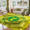 Norwich City Football Design Crystal Velvet Rug Soft Decorative Mat for Bedroom Entrance