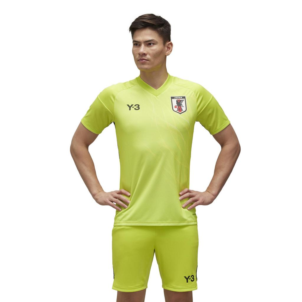[Adidas] Japan Soccer National Team × Y-3 2024 Goalkeeper First Replica Uniform JSV47 Men's Semi-Solar Yellow (IX5389) L