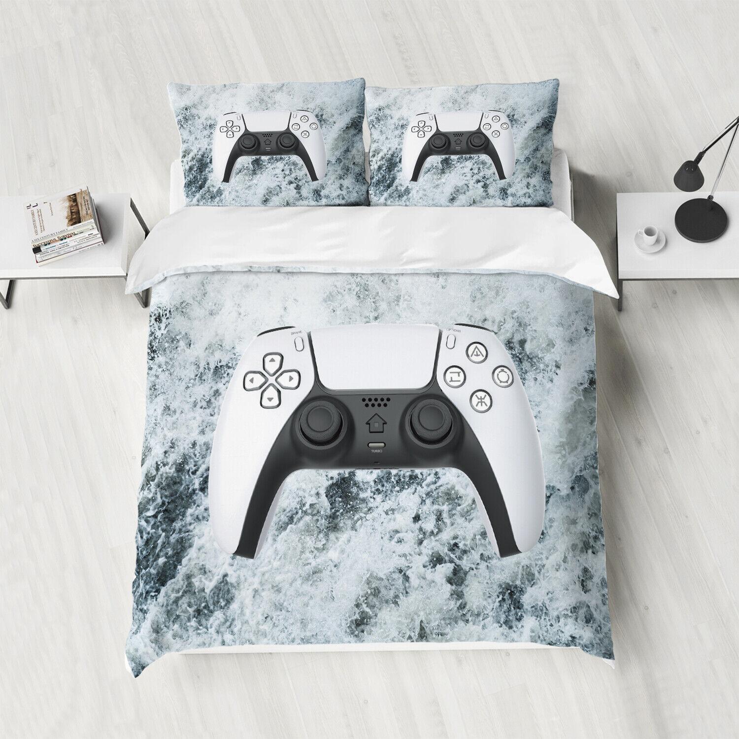 

Геймерский геймпад, серый комплект постельного белья, пододеяльник, чехол для видеоигр, наволочка Single 135x200cm
