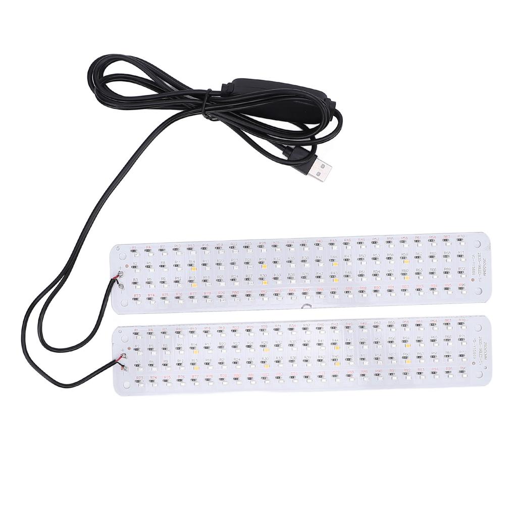 LED Plant Grow Lamp 5V Memory Timer Function 3000K Dimmable 2 Heads Red Blue LED Light Plant