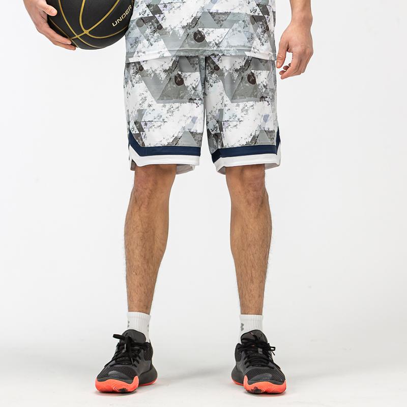 Under Armour Color Block Basketball Training Knit Shorts Unisex shorts White 21500208-100
