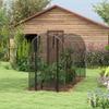 360 X 120cm Galvanised Steel Fruit Cage, Plant Protection Tent with Zipped Door, Black