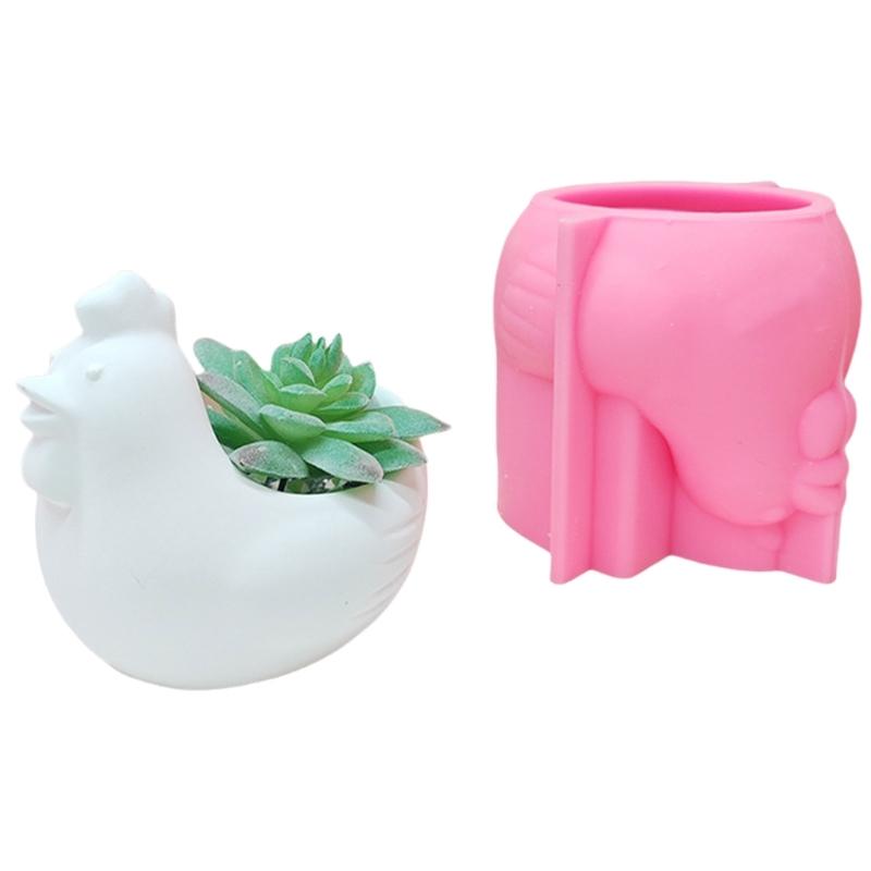 Cow Duck Chick Sheep Animal Shaped Silicone Moulds for Epoxy Resin, Tealight Holder Candle Container Home Decoration
