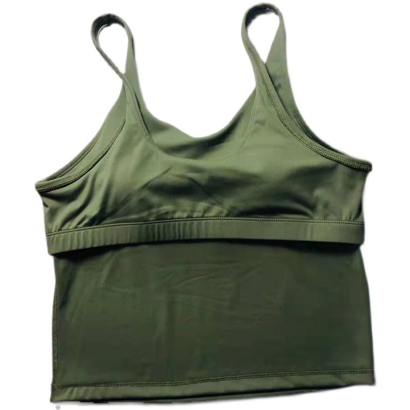 

Экспорт Крупный рогатый скот Товары Йога Спорт и фитнес Бег Интимные беспроводные Ощущение прохлады Женская майка на бретелях для тренировок Женская летняя Army Green L