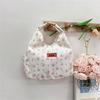 Fashionable Floral Pattern Lunch Carriers Elegant Women's Lunch Bag with Multiple Pockets Casual Work Zippered Handbag
