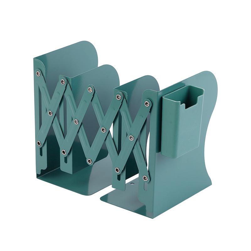 Magnetic Retractable Book Stand with Pen Holder - Desktop Bookcase Divider and Folding Fixer.