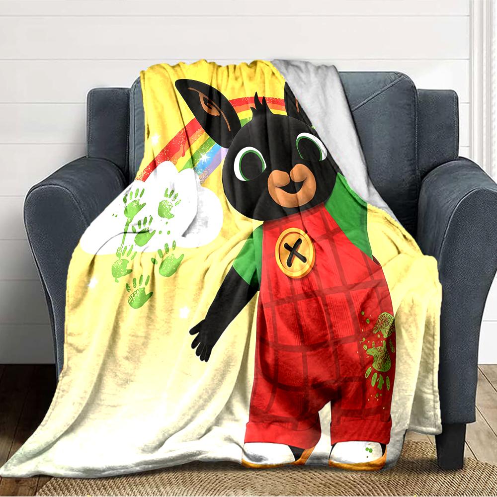 1pc Bing Bunny3 Blanket, Gift, for Men and Women, Soft Blanket, Good for Sofa Bed Couch Travel, Lightweight Flannel Blanket