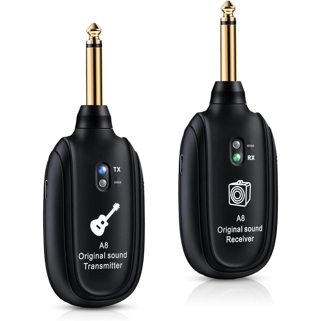 Electric Guitar Wireless Transceiver System - One-to-One or One-to-Two Transmission
