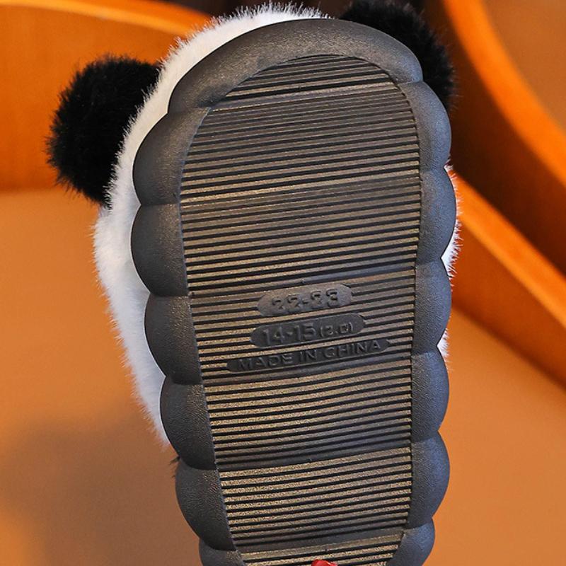 Zimní dětské pantofle Teplé plyšové fleecové Kojenecké Batole Chlapci Dívky Domácí Panda Bavlněné boty