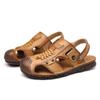 The first layer of cowhide bag head sandals, men's new genuine leather summer beach shoes, soft soles, beef tendon soles, and father's cool slippers f