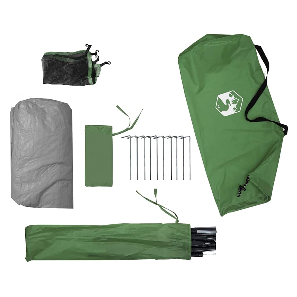 4 Person Camping Tent Green Quick Release Waterproof