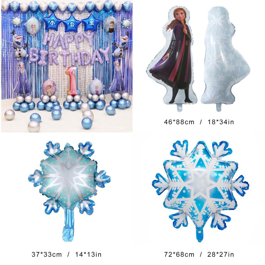 Frozen Princess Elsa Anna Balloons For Birthday Party Decoration