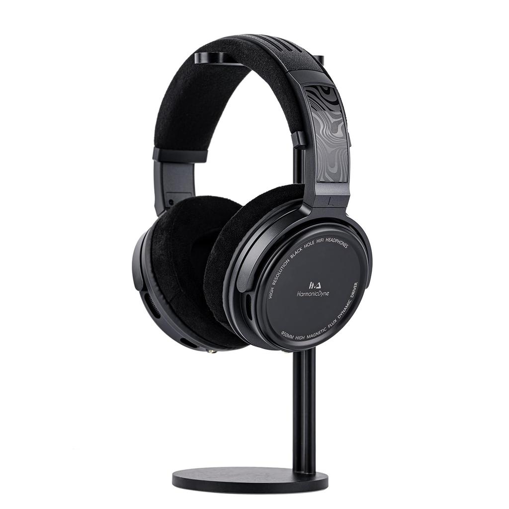 LINSOUL HarmonicDyne Black Hole Fones de Ouvido Dinâmicos de Estúdio de 50mm de Metal-Cerâmica Composto com um Design Leve, Design Ergonômico, Balanceado