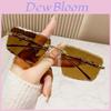 Cheetah Style Unisex Frameless Square Sunglasses With Uv400 Protection For Travel And Fashion