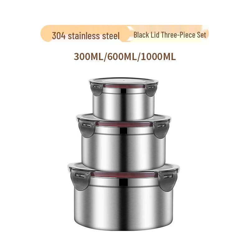ZISIZ Round Plastic Food Storage Container Set