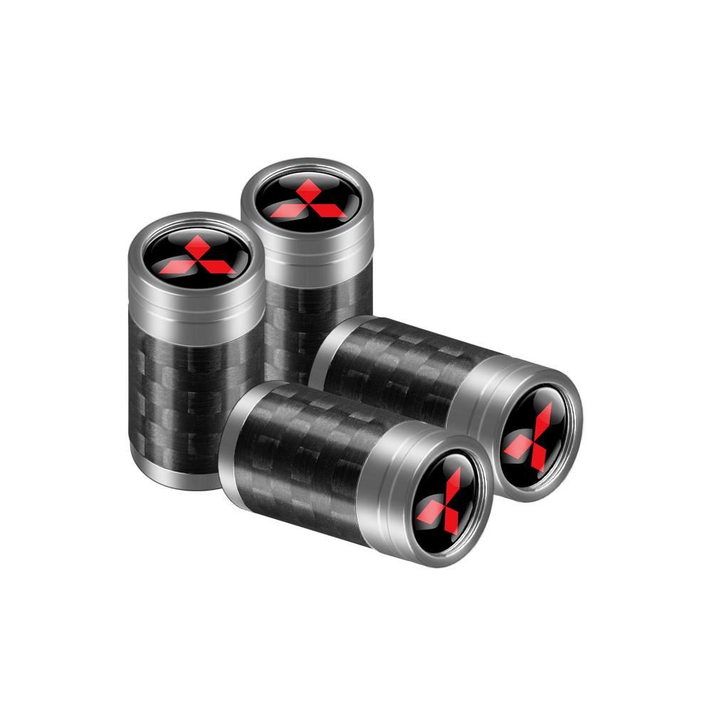 zjvc8 4pcs Car Tire Valve Air Port Stem Cover Caps For Mitsubishi Ralliart ASX Lancer Cross Pajero Fastener Converter Auto Accessories