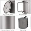 Aomiun Ultralight Titanium Cup Outdoor Portable 2PCS Cup Set 300ml 650ml Camping Picnic Water Cup