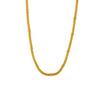 Gold Plated Mesh Chain Necklace with Spacer Beads Fashion Jewelry for Women