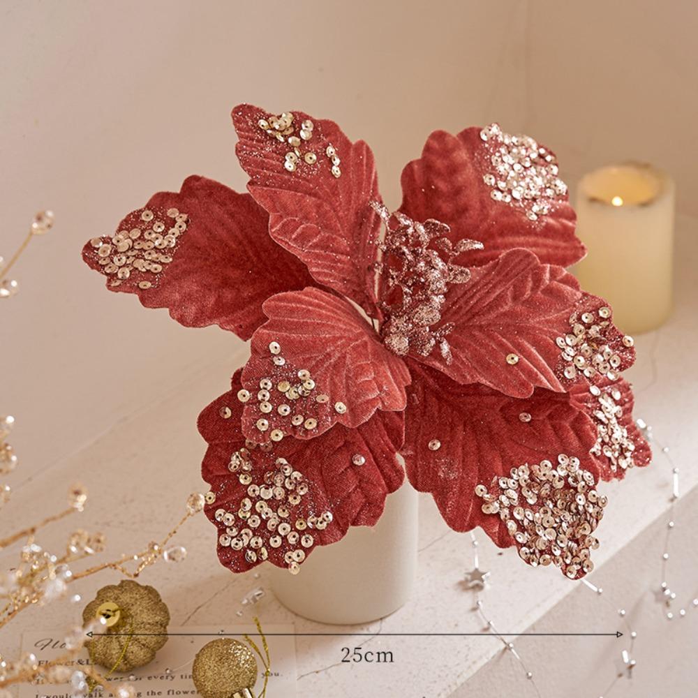 Christmas Style Simulation Flowers 25cm Length Christmas Tree Decorations  Wedding Decorations