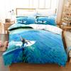 3D Printed Surfing Summer Bedding Set Down Quilt Cover With Pillowcase Double SIngle King