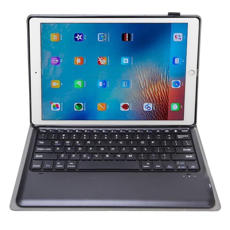 A129 TPU Detachable Bluetooth Keyboard Leather Case with Bracket For iPad Pro 12.9 Inch 2015 / 2017(Black)