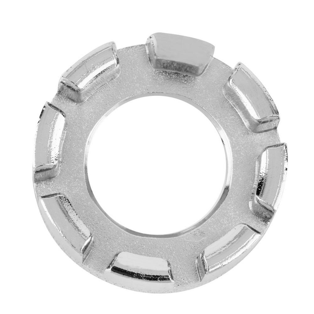 

1 шт. велосипедный спицевой ключ, инструмент для ремонта шин велосипедных спиц, горный плетеный стальной инструмент для колес, 8-портовый серебристый ключ