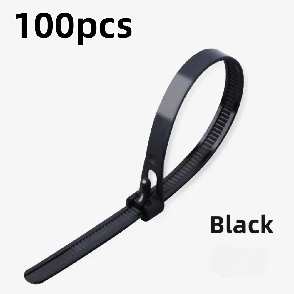 100 PCS Durable Self-locking Zip Ties Multi Purpose Car Instrument Zip Ties for Auto Repairing