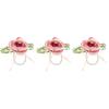 Bridesmaid Corsage Bracelet 3Pcs Pink Wedding Wrist Corsage Artificial