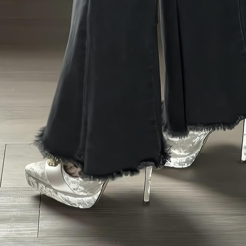 Celebrity elegant not tired feet high heels women's new temperament thin heel pointed single shoes