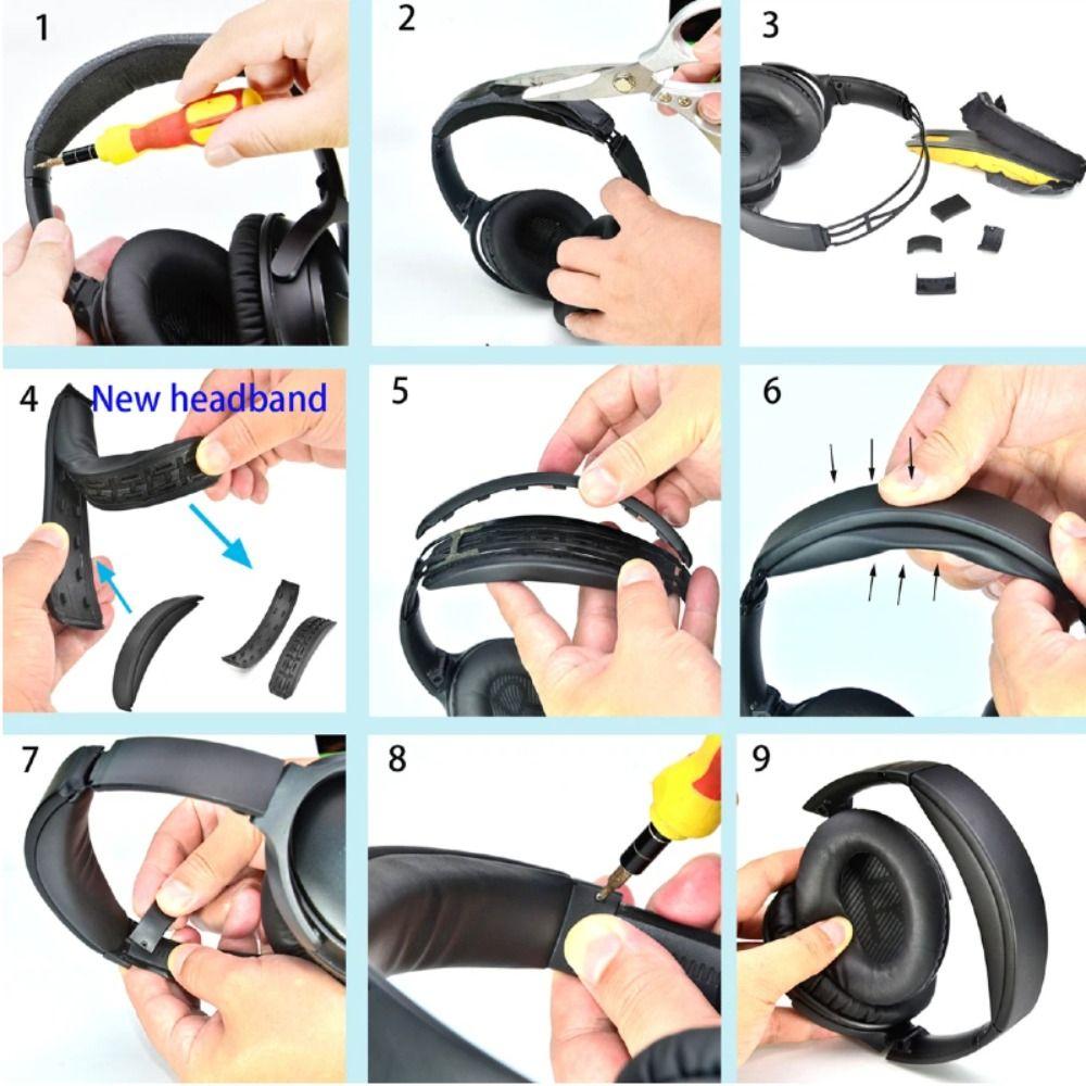 Easy Install Headbeam Cushion Snap on Design Headband Pad for Bose QuietComfort 15/2 QC15/QC2