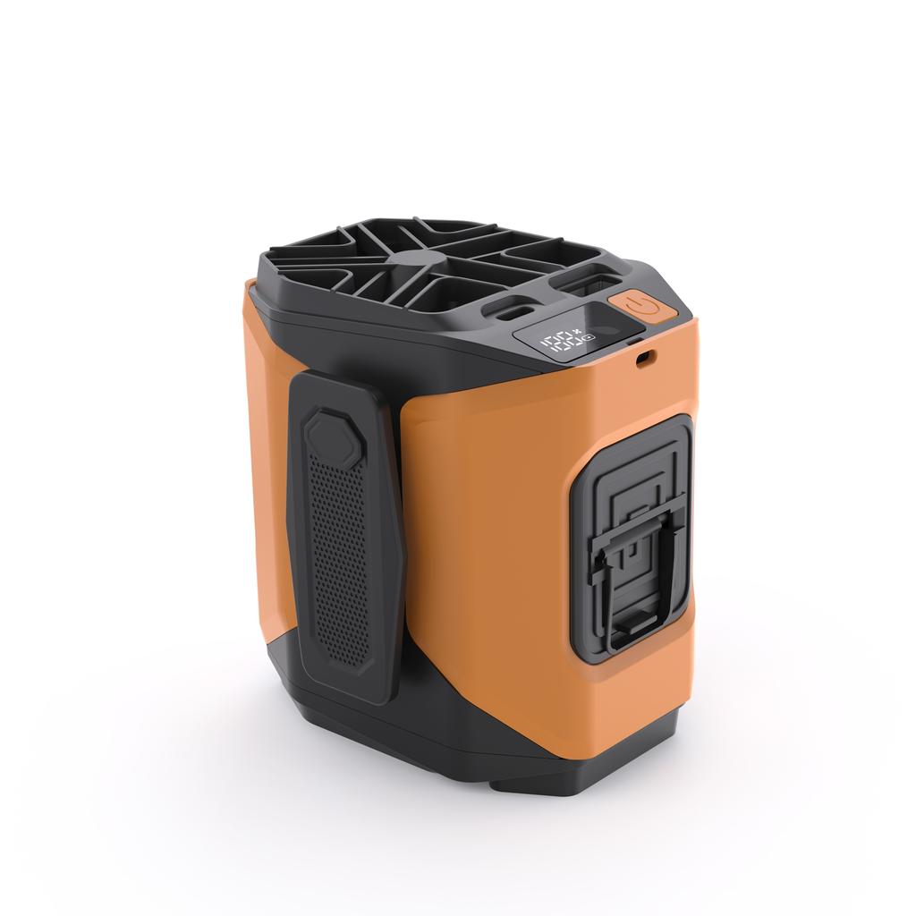 Portable Waist Fan 10000mAh with Power Bank LED Lighting Hanging Neck Fan 5 Speed Strong Airflow Cooling Fan for Outdoor Working