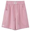 Women's Pink Wide-Leg Summer Sport Shorts, Loose Fit, Mid-Length, Casual Five-Point Pants, 2025 Hot Style