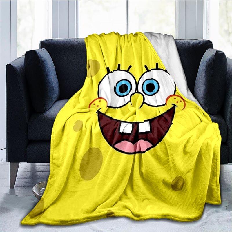 Buy Cartoon SSpongebob Printed Soft Warm Blanket for Living Room