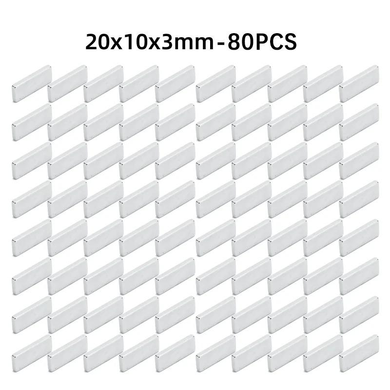 20X10X2 Rectangular Strong Magnetic Force N35 High Strength Neodymium Magnet Suitable Gardening Refrigerator Stickers