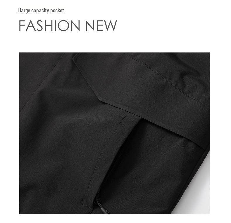 Unisex Windproof Plus-Size Jacket - Spring & Autumn Color Block Workwear for Outdoor Hiking