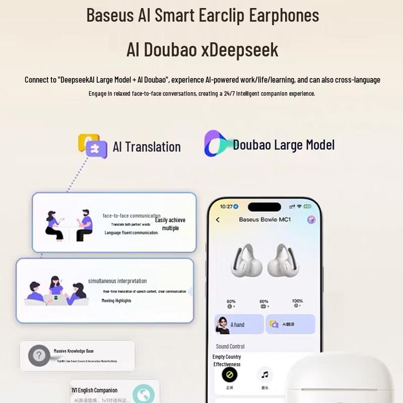 Baseus Bowie MC1 OWS Open-Ear Clip Bluetooth Headset