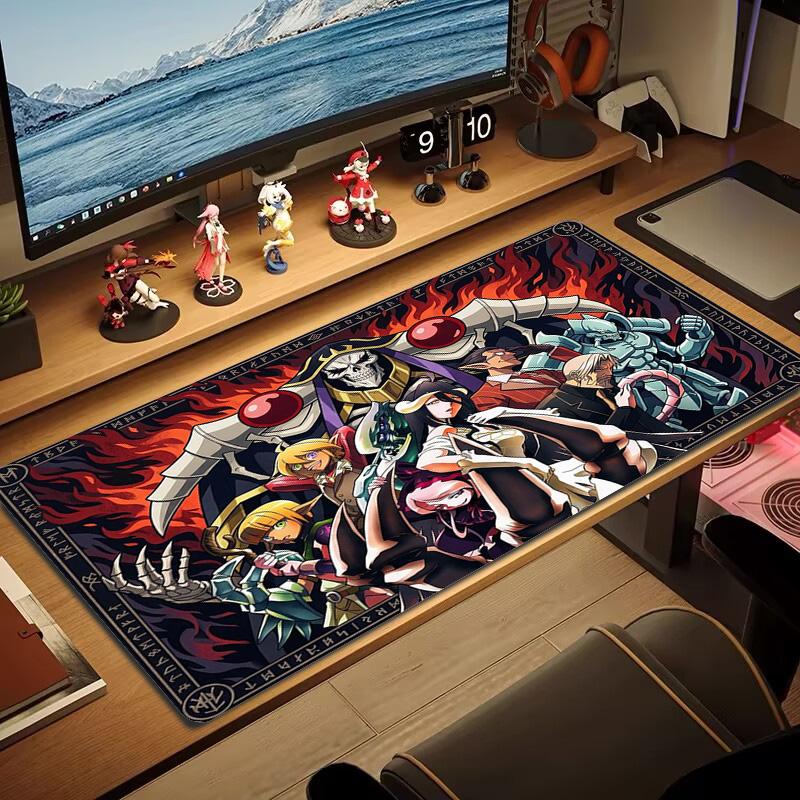 Anime Overlord Color Mouse Pad Large Gaming Table Cushion Non-slip Laptop Tablet Big Mousepad XXL Mat Mini PC Playmat With Lock Edge