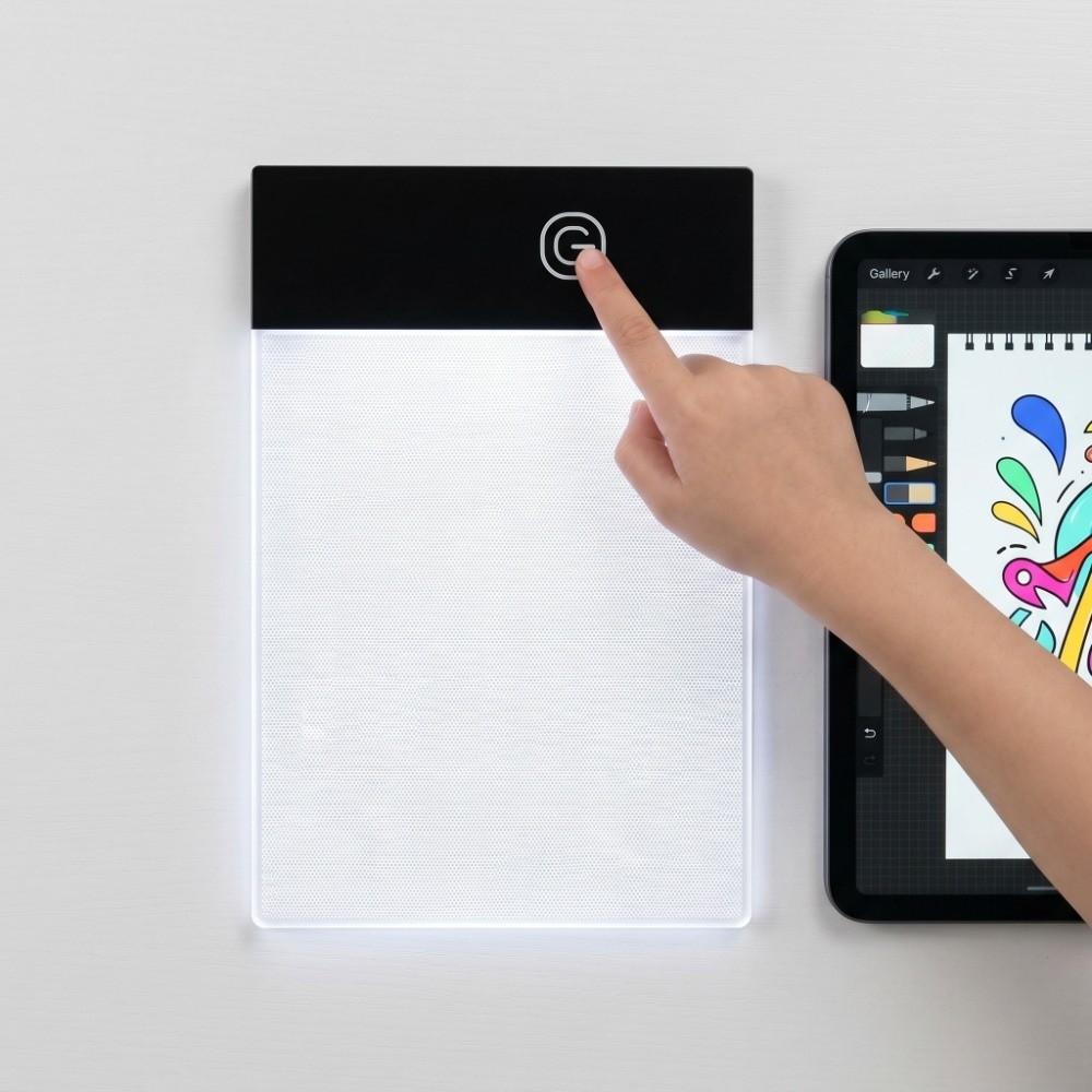 Ultra Thin Tracing Light Pad Adjustable Brightness Flip Book Kit Non Slip Drawing Tablet  Drawing