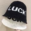 Bucket Hat Without Makeup Shows Off Face Little Fisherman Hat for Women Korean Style Knitted New Autumn and Winter Fashionable and Versatile Basin Hat