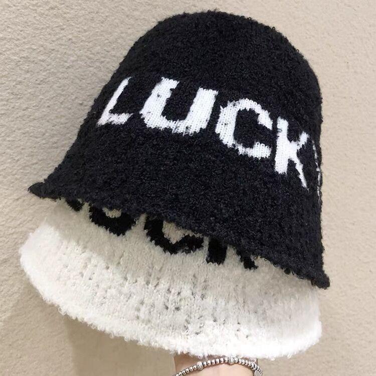 Bucket Hat Without Makeup Shows Off Face Little Fisherman Hat for Women Korean Style Knitted New Autumn and Winter Fashionable and Versatile Basin Hat