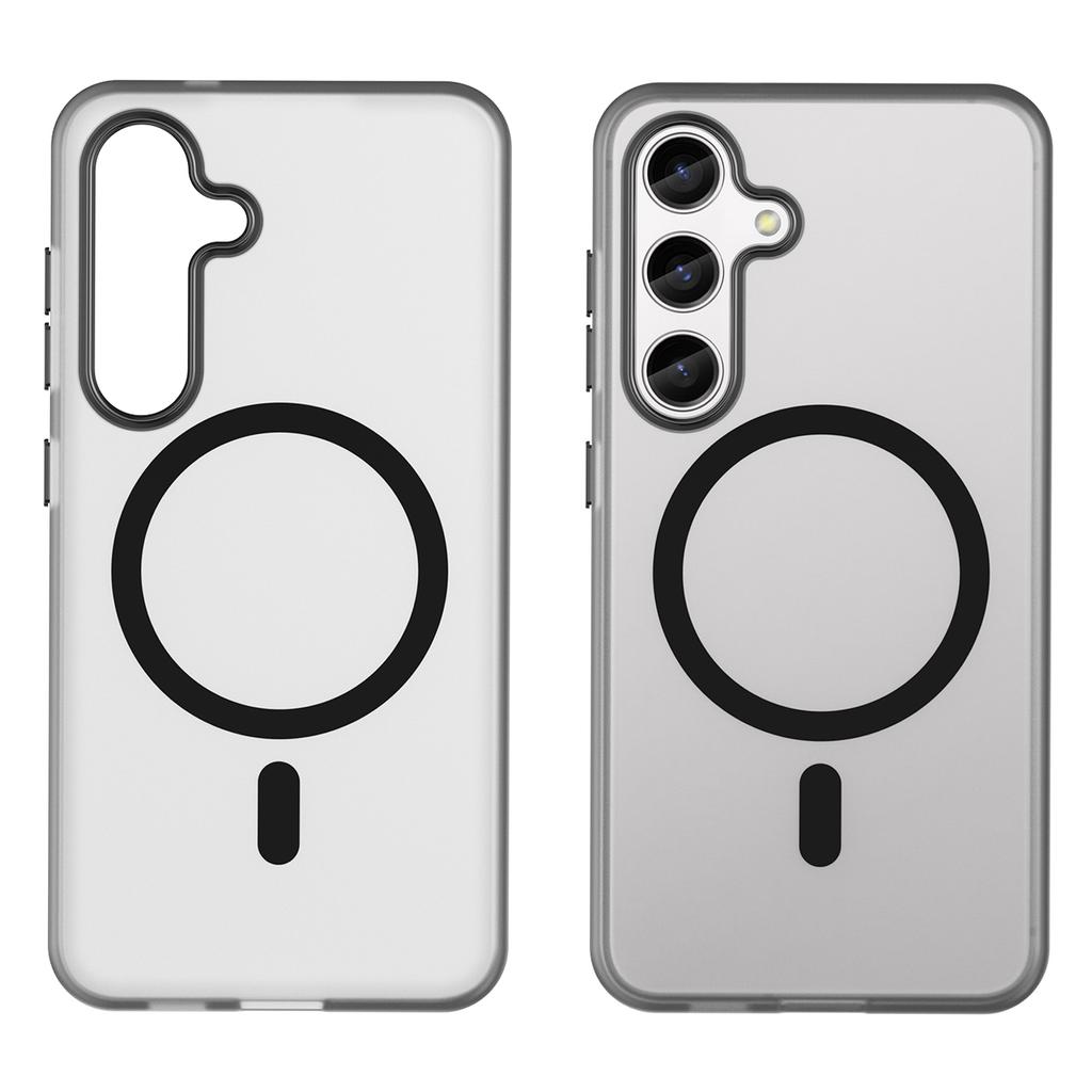 For Samsung Galaxy S25/S24 Magnetic Case TPU+PC Anti-Fingerprint Phone Cover