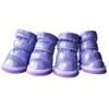 Warm Dog Snow Boots Waterproof Anti-Slip Dog Shoes Small Dog Puppy Cat Winter Fleece Lined Boots Slip-resistant Pet Shoes 4pcs